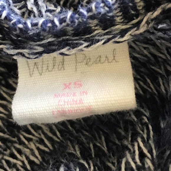 Wild Pearl Blue Knit Open Front Cardigan XS - Picture 7 of 10